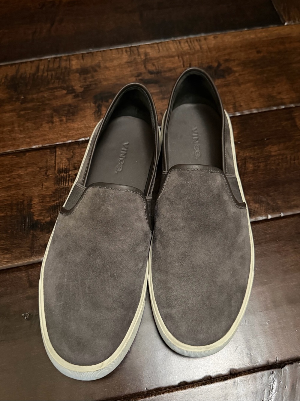 Vince Women’s Gray Suede Slip-On Sneakers